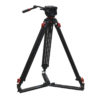 SHOOTVILLA 75mm Bowl Video Tripod System 85 inch- Professional Heavy Duty Aluminum Twin Tube Tripod,with Fluid Head,Spreader Max Loading 33 LB, DSLR Camcorder(SV-TP-75)